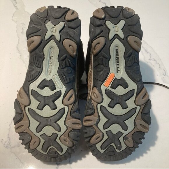 MERRELL  Sz 6.5 Leather Hiking Lace Up Grip Sole Boots - Picture 6 of 16